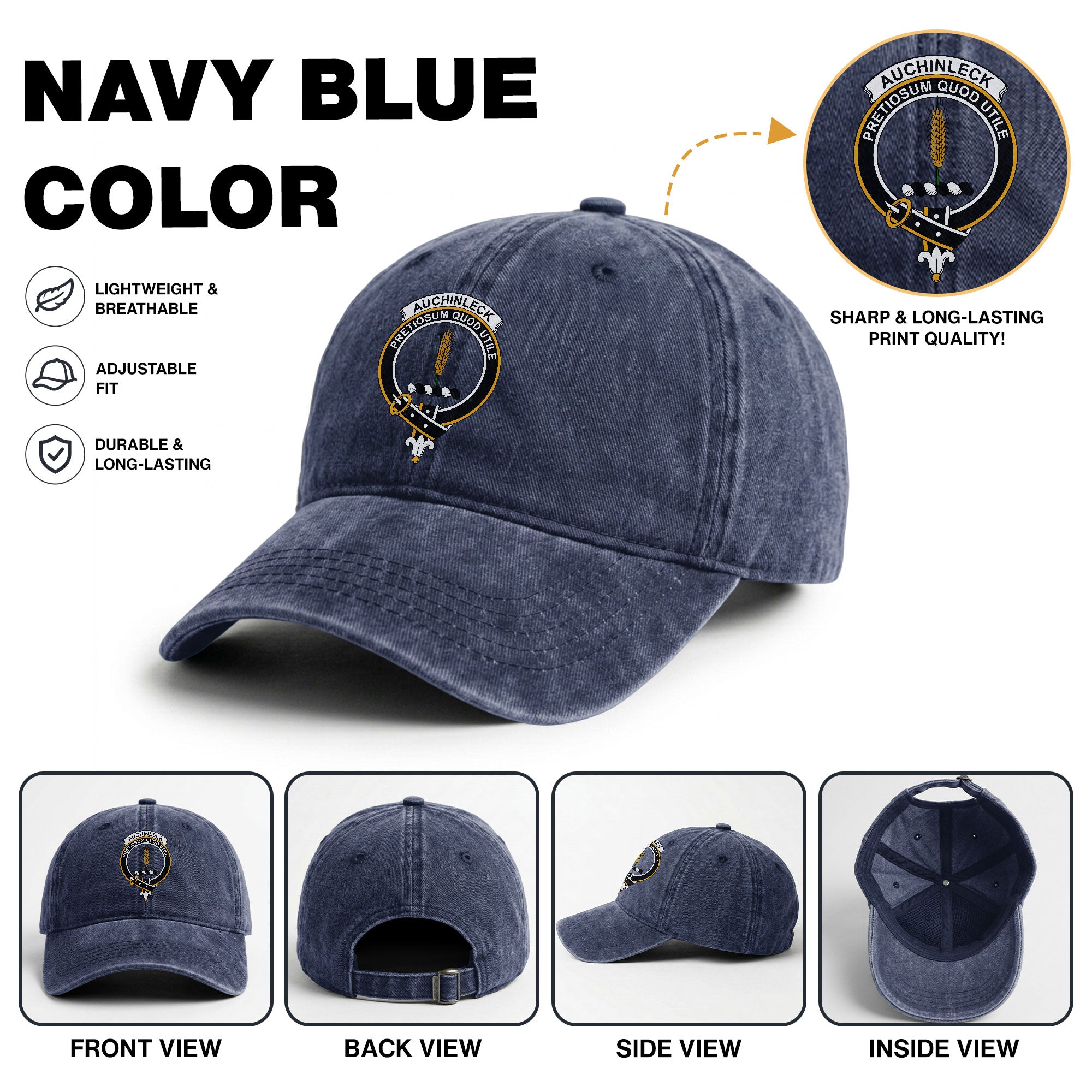 Auchinleck Crest Washed Classic Cap