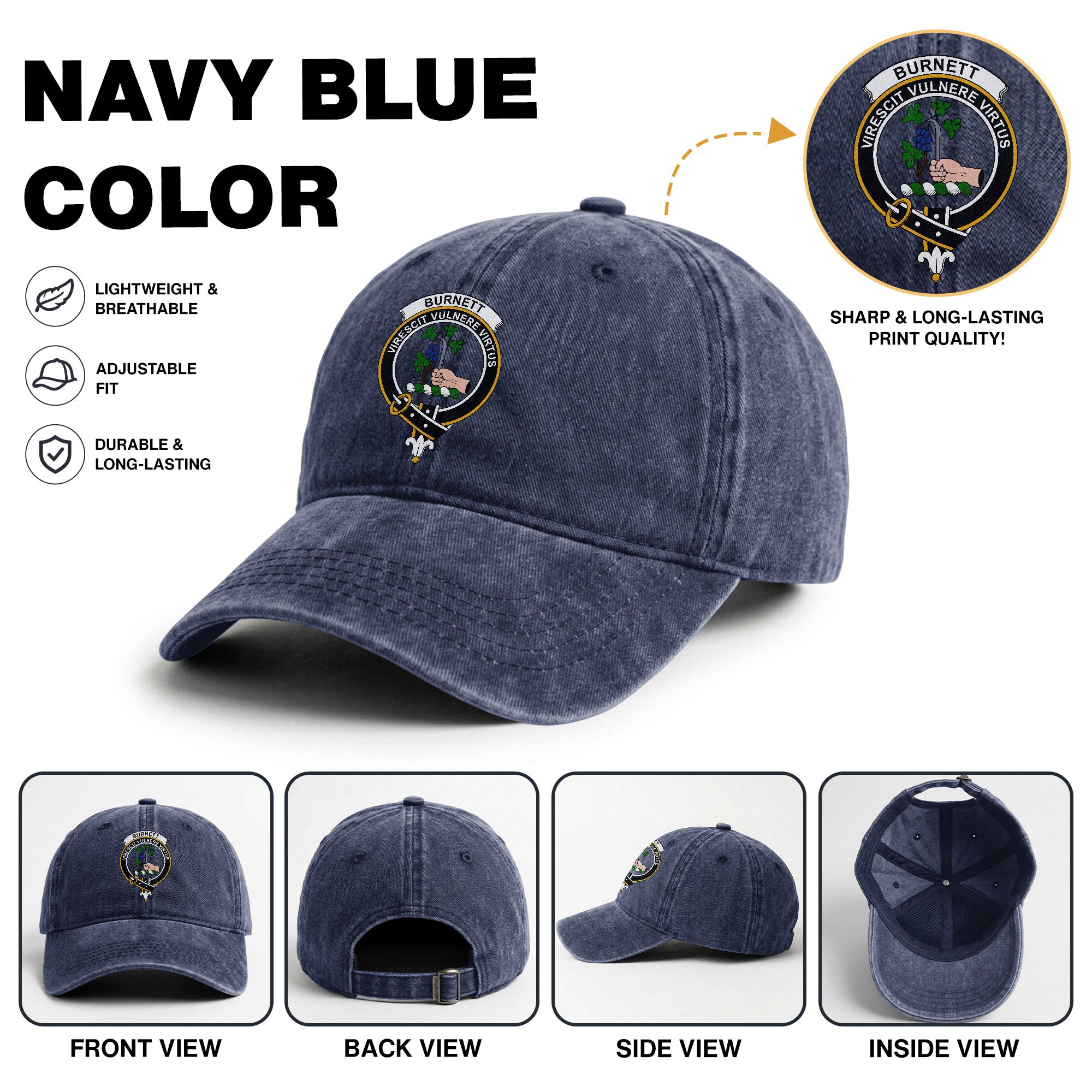 Burnett Crest Washed Classic Cap