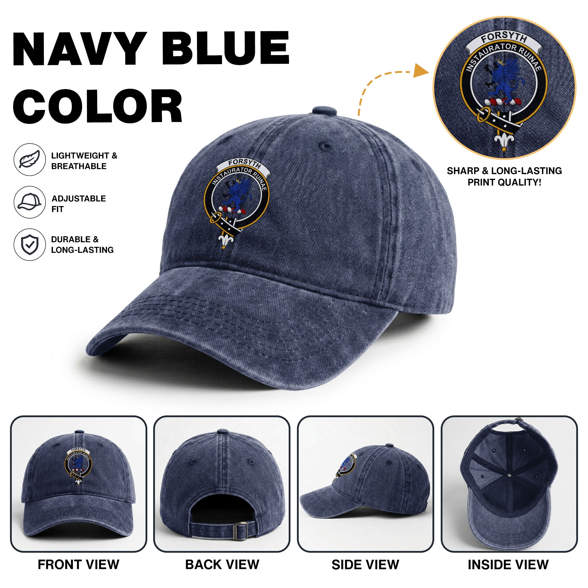 Forsyth Crest Washed Classic Cap