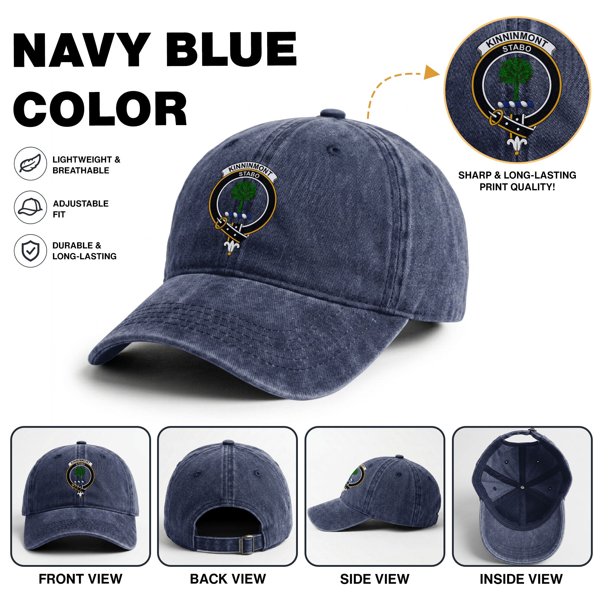 Kinninmont Crest Washed Classic Cap