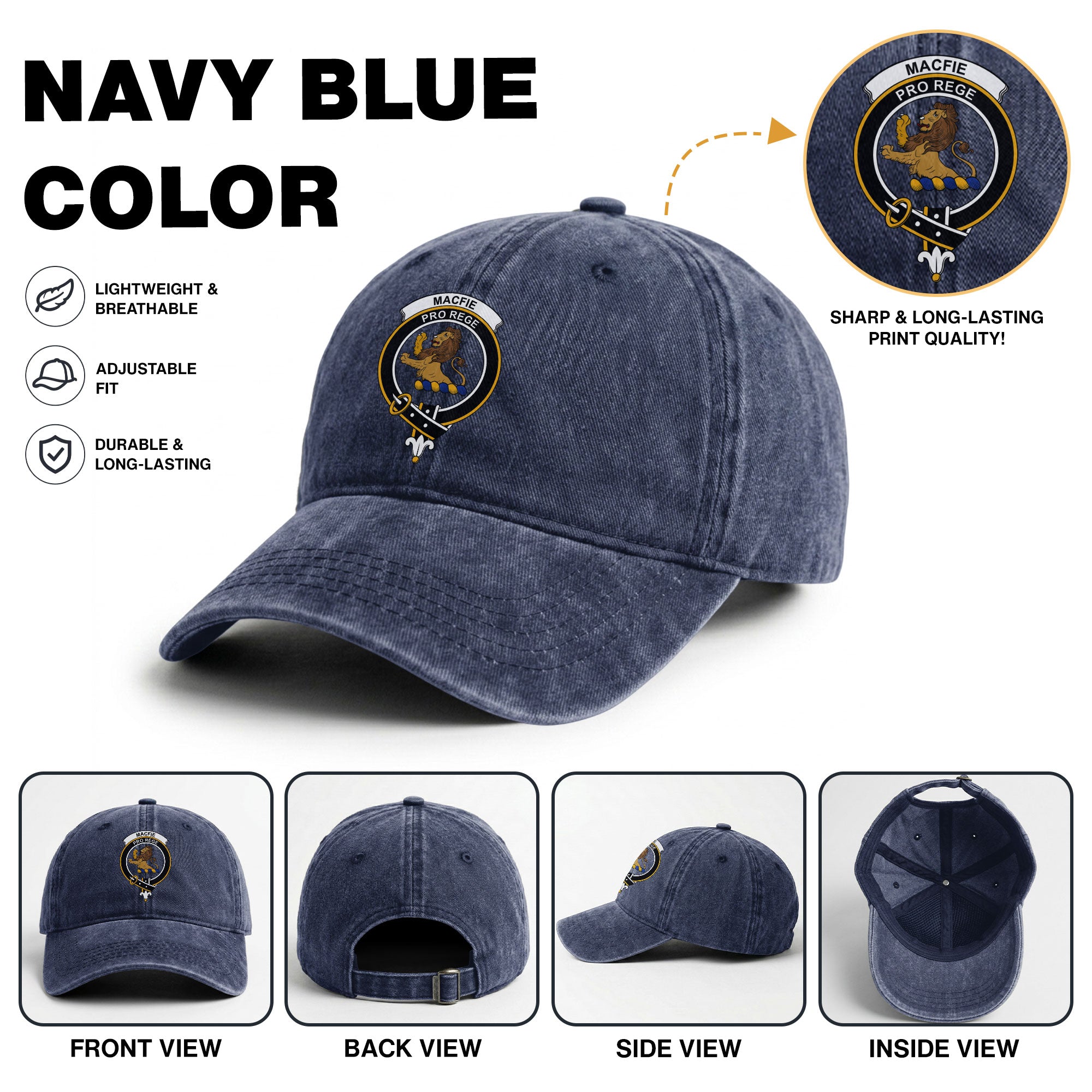 MacFie Crest Washed Classic Cap