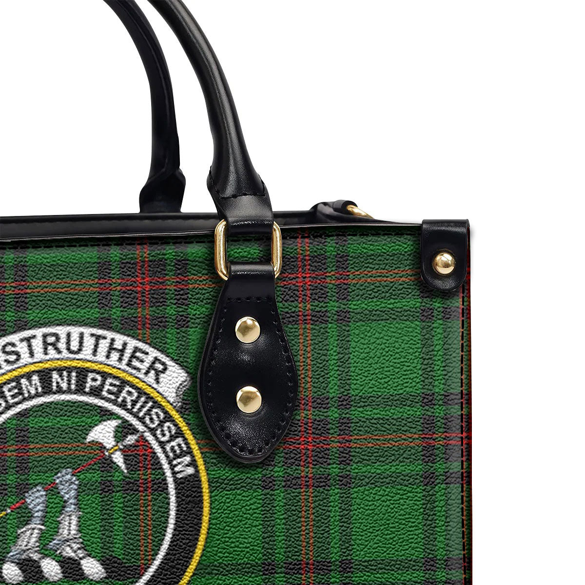 Anstruther Tartan Crest Leather Handbag