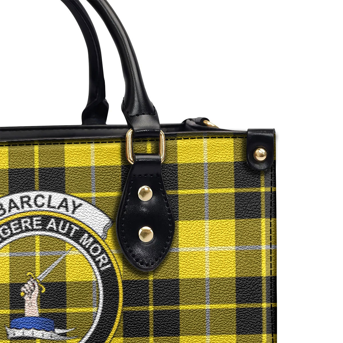 Barclay Dress Modern Tartan Crest Leather Handbag