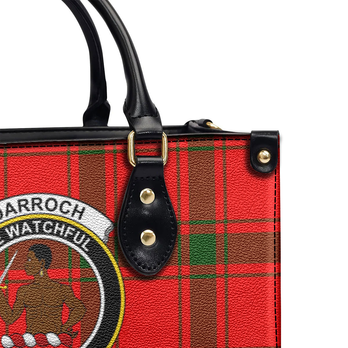 Darroch (Gourock) Tartan Crest Leather Handbag