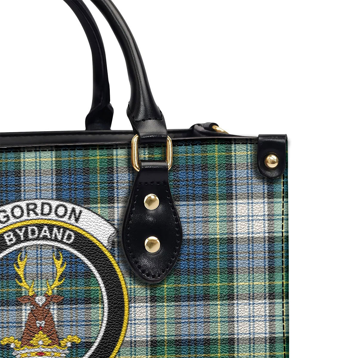 Gordon Dress Ancient Tartan Crest Leather Handbag