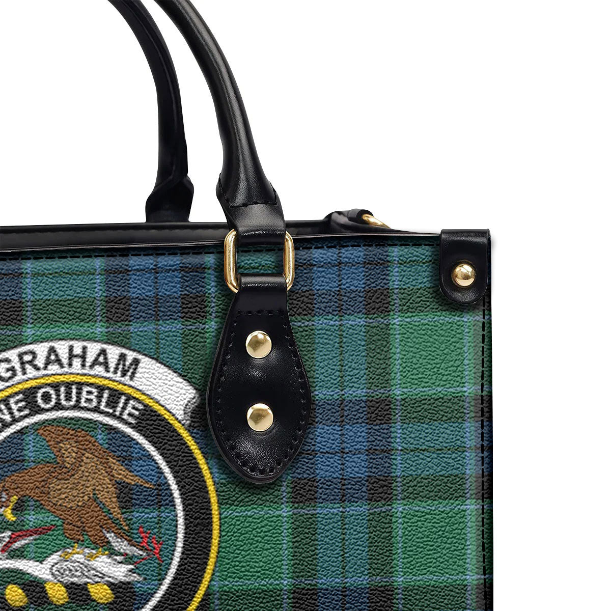 Graham of Menteith Ancient Tartan Crest Leather Handbag