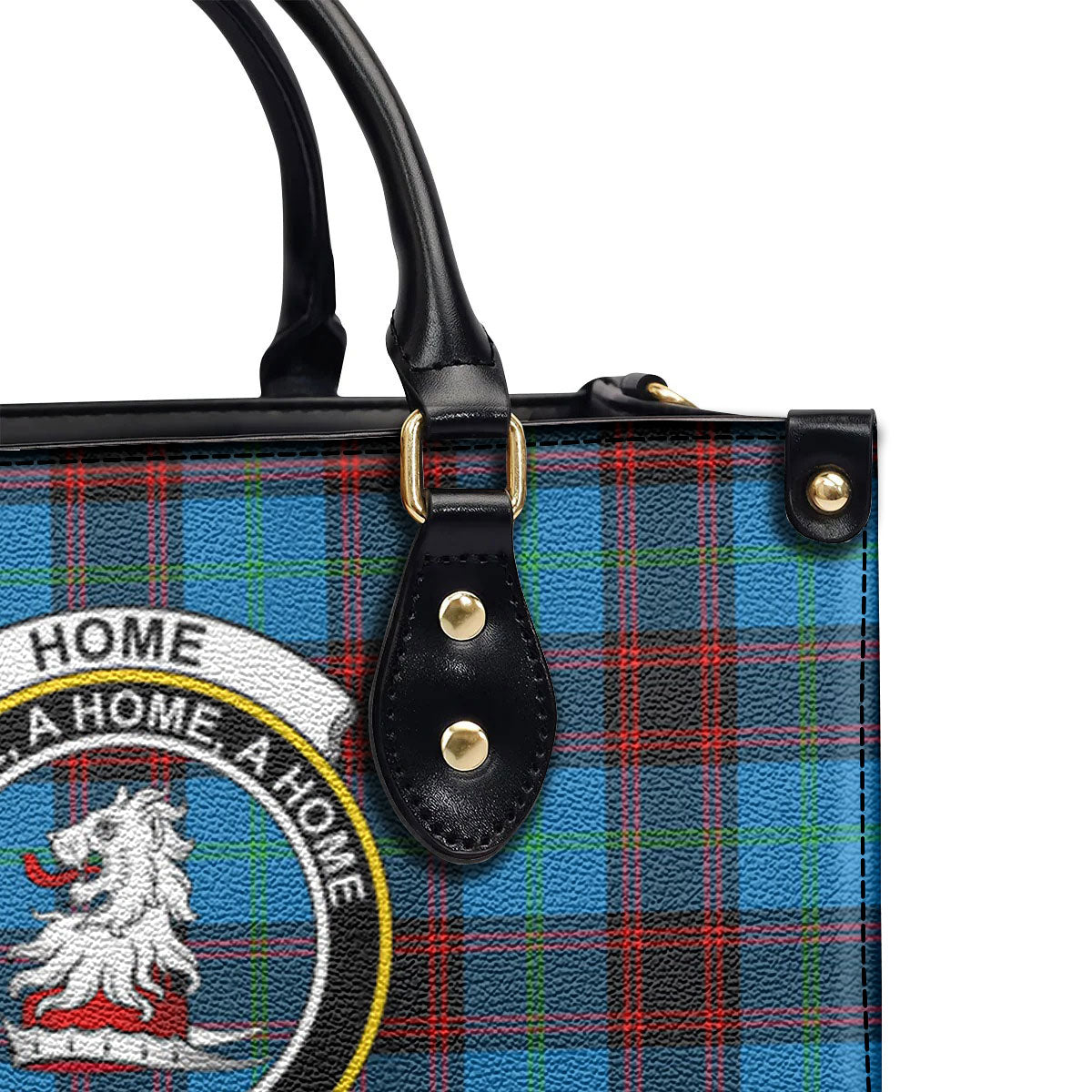 Home Ancient Tartan Crest Leather Handbag