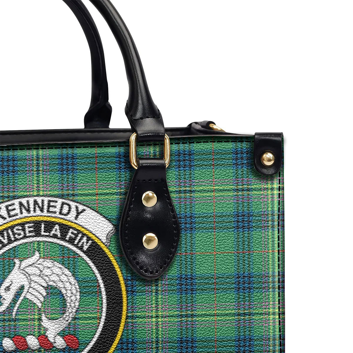 Kennedy Ancient Tartan Crest Leather Handbag