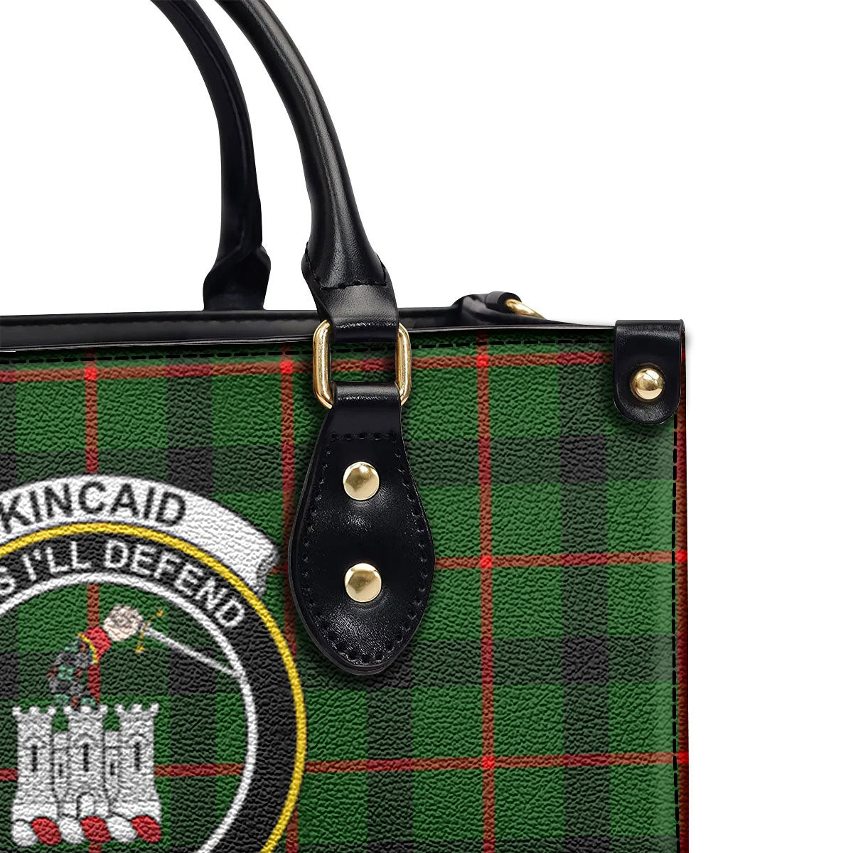 Kincaid Tartan Crest Leather Handbag
