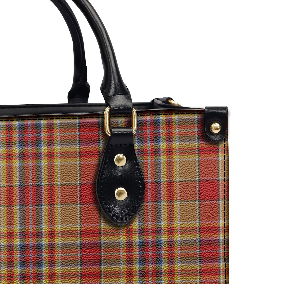 McGlashan Tartan Crest Leather Handbag