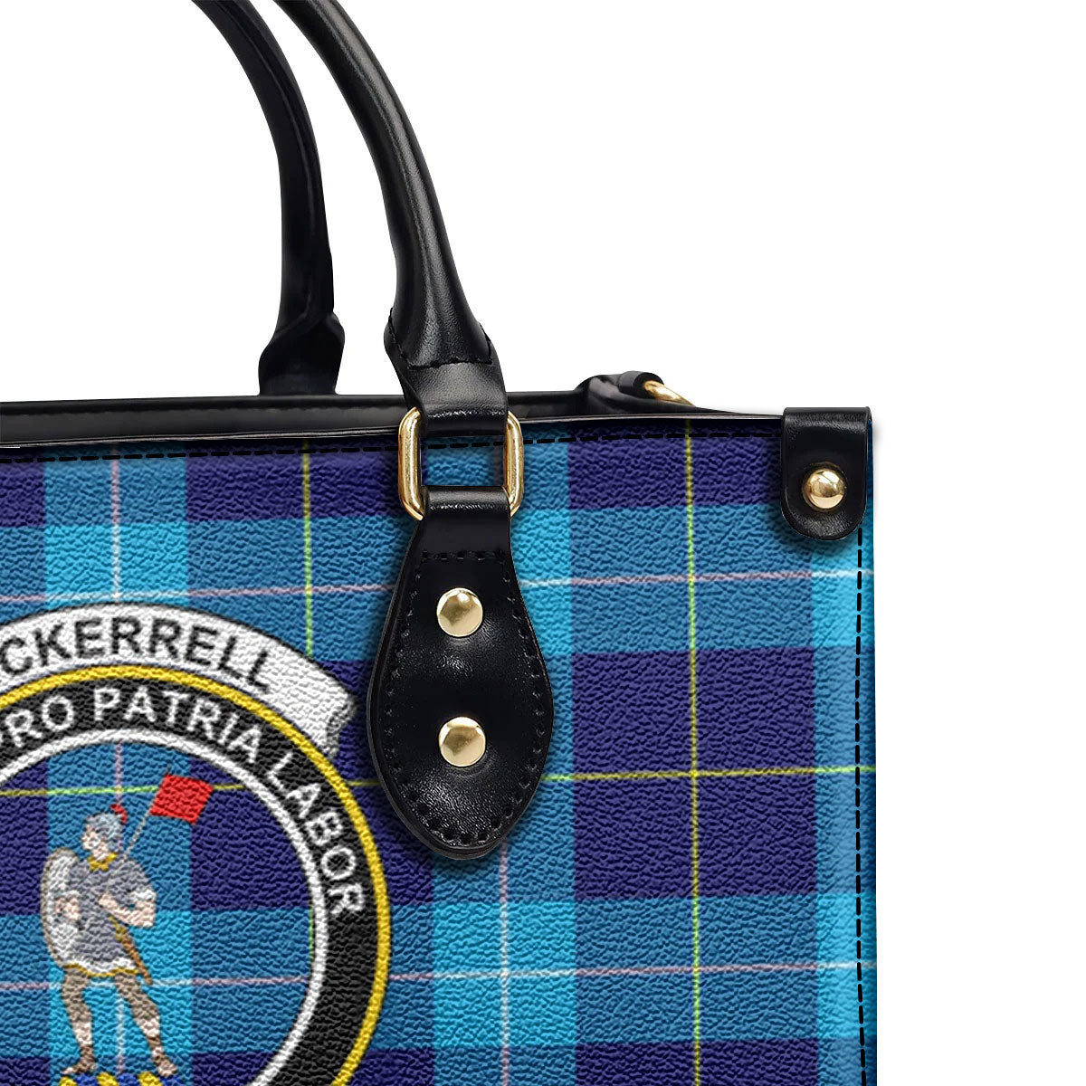 McKerrell Tartan Crest Leather Handbag