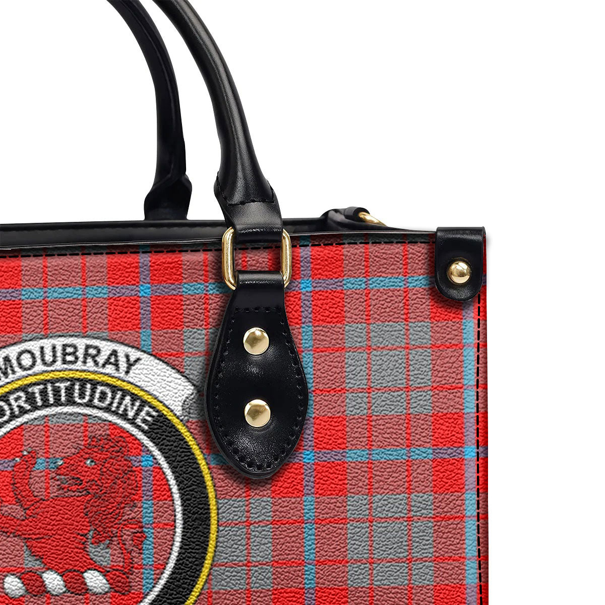 Moubray Tartan Crest Leather Handbag