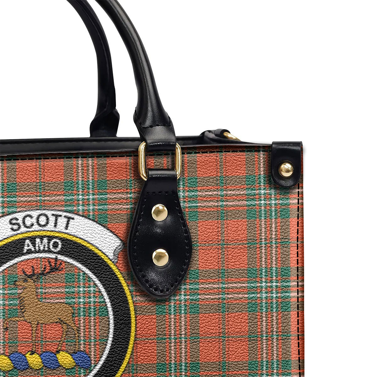 Scott Ancient Tartan Crest Leather Handbag