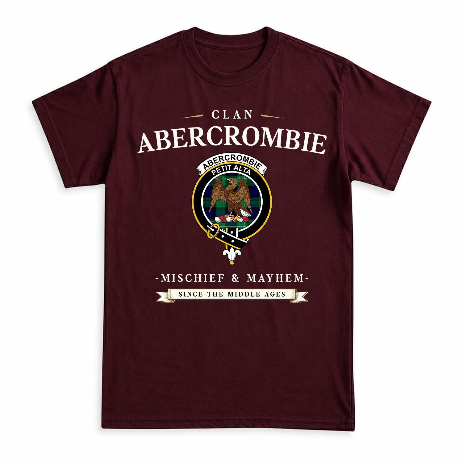 Abercrombie Tartan Crest Mischief and Mayhem T-shirt