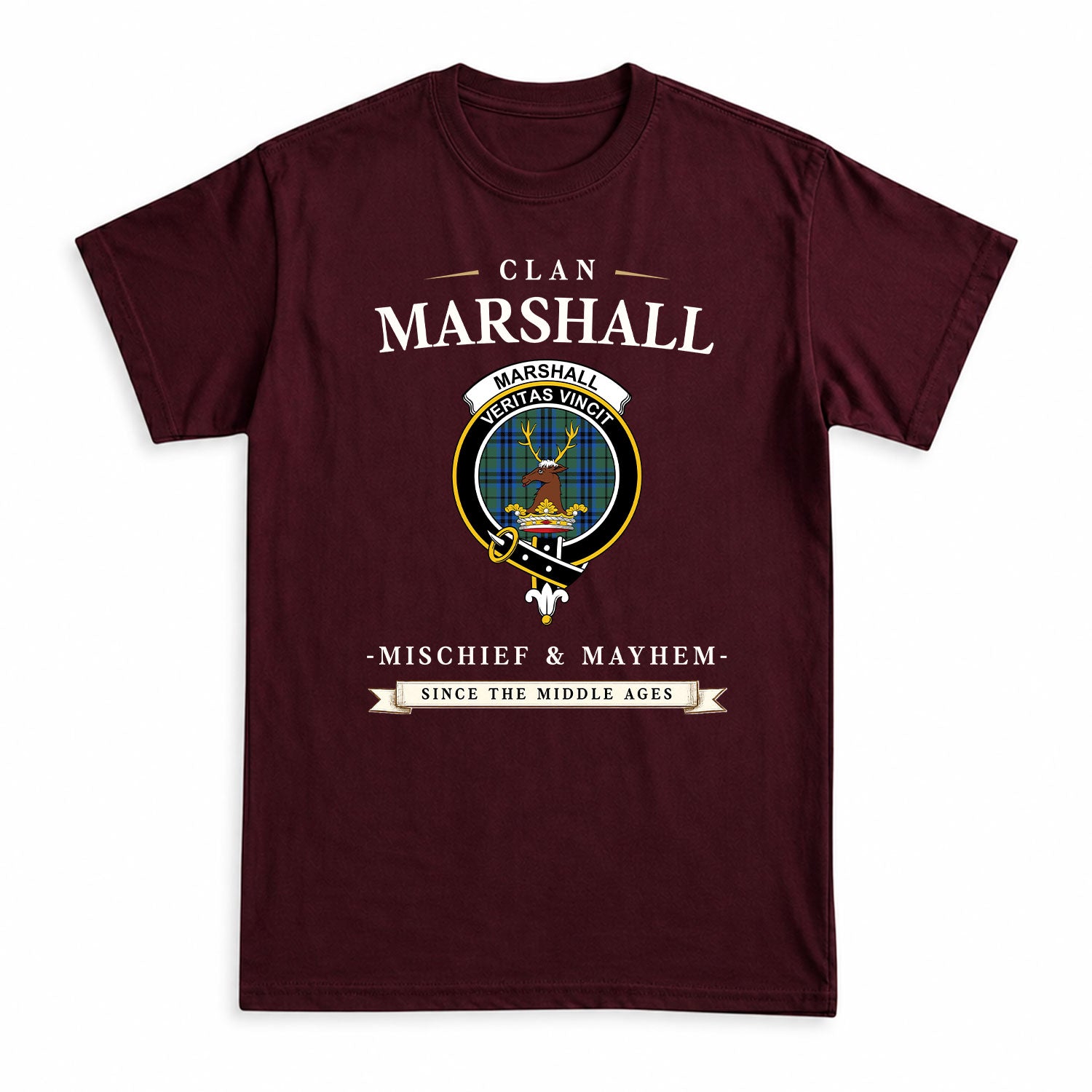 Marshall Tartan Crest Mischief and Mayhem T-shirt