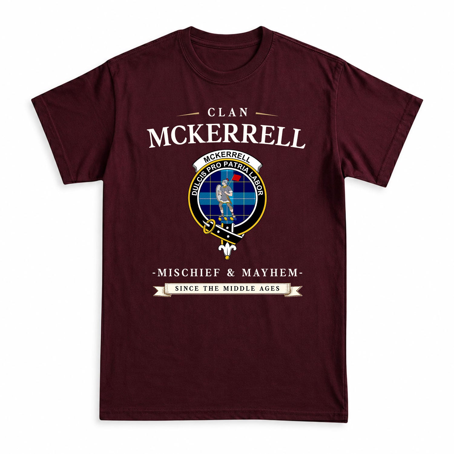 McKerrell Tartan Crest Mischief and Mayhem T-shirt