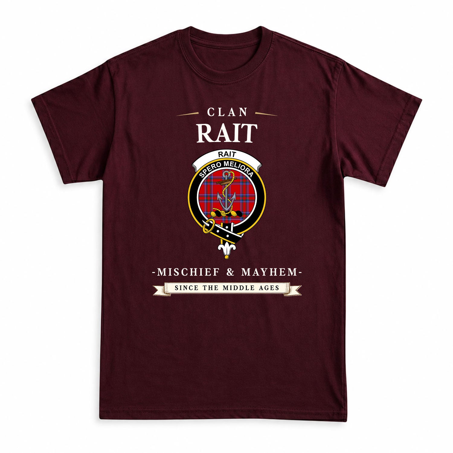 Rait Tartan Crest Mischief and Mayhem T-shirt