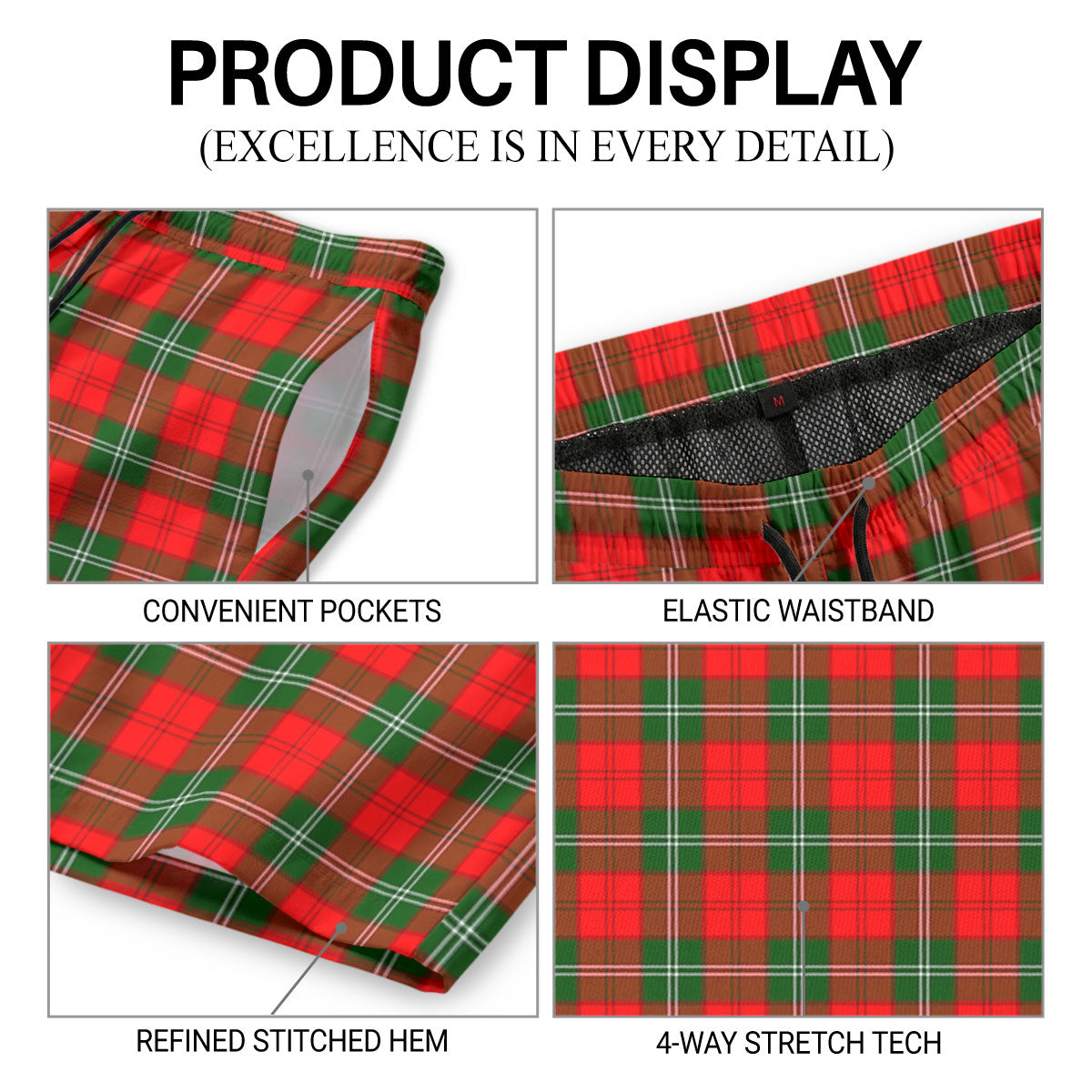 Gartshore Tartan Crest Men's Beach Shorts