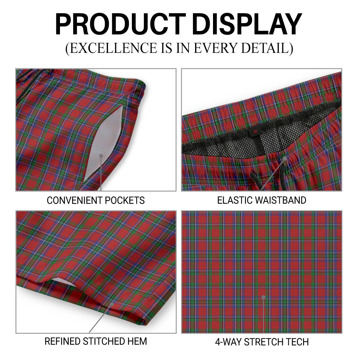Lyle Tartan Crest Men's Beach Shorts
