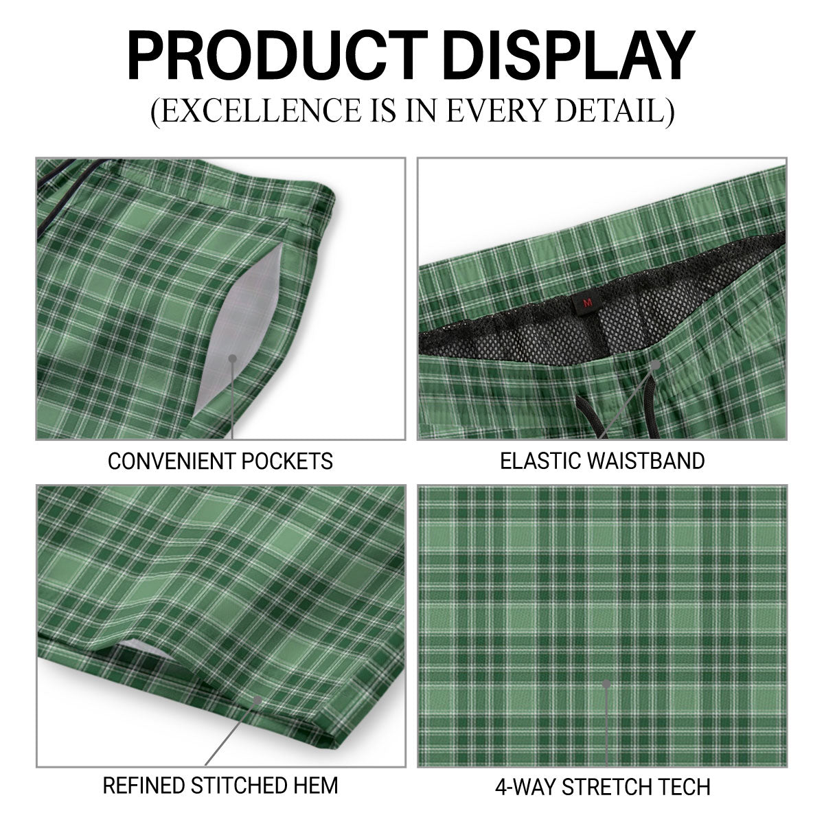 MacDonald Lord of the Isles Hunting Tartan Crest Men's Beach Shorts