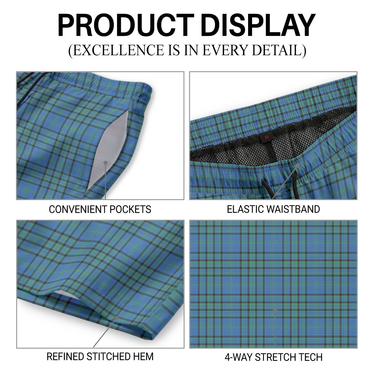 Matheson Hunting Ancient Tartan Crest Men's Beach Shorts