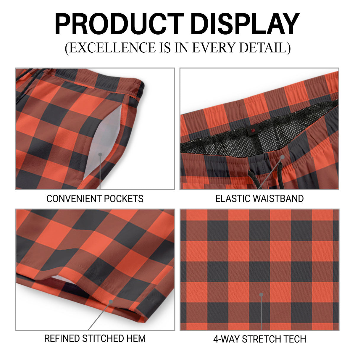 McGregor Rob Roy Ancient Tartan Crest Men's Beach Shorts