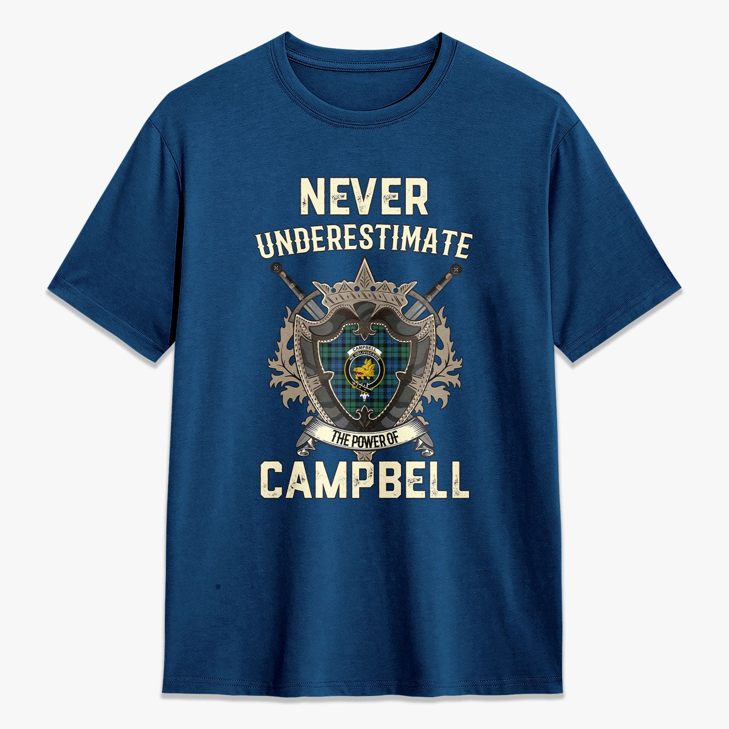Campbell Ancient 02 Tartan Crest 2D T-shirt - Never Underestimate Style