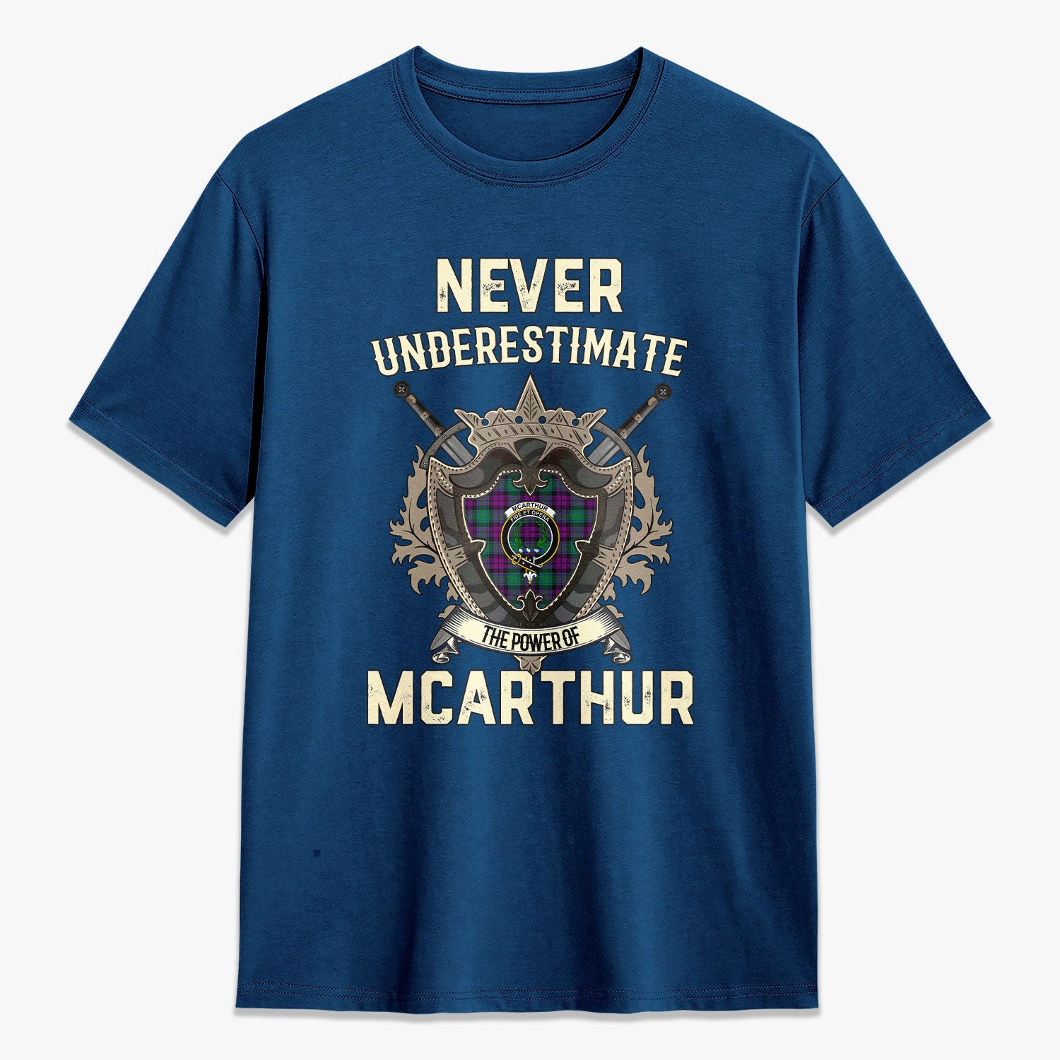 McArthur - Milton Tartan Crest 2D T-shirt - Never Underestimate Style