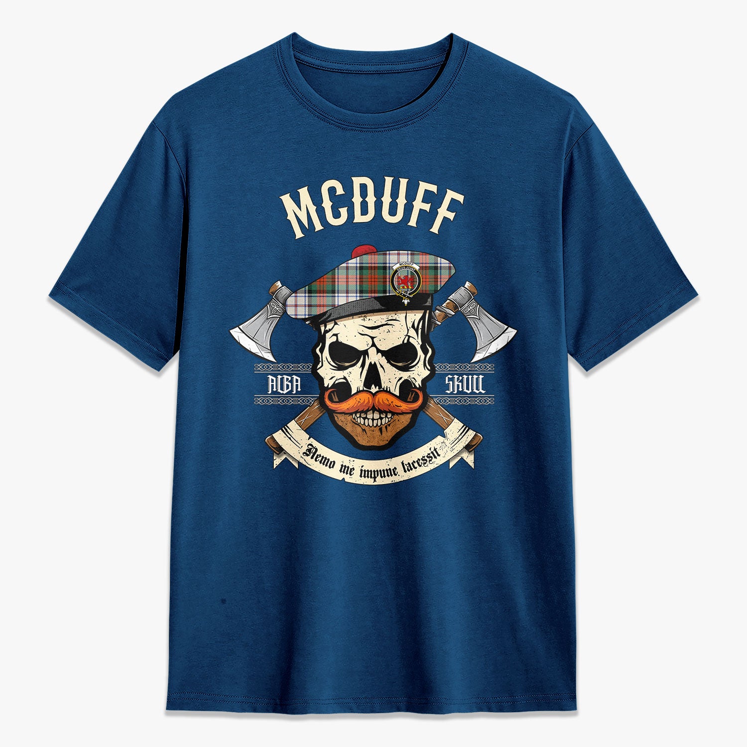 McDuff Dress Ancient Tartan Crest 2D T-shirt - Alba Skull Style