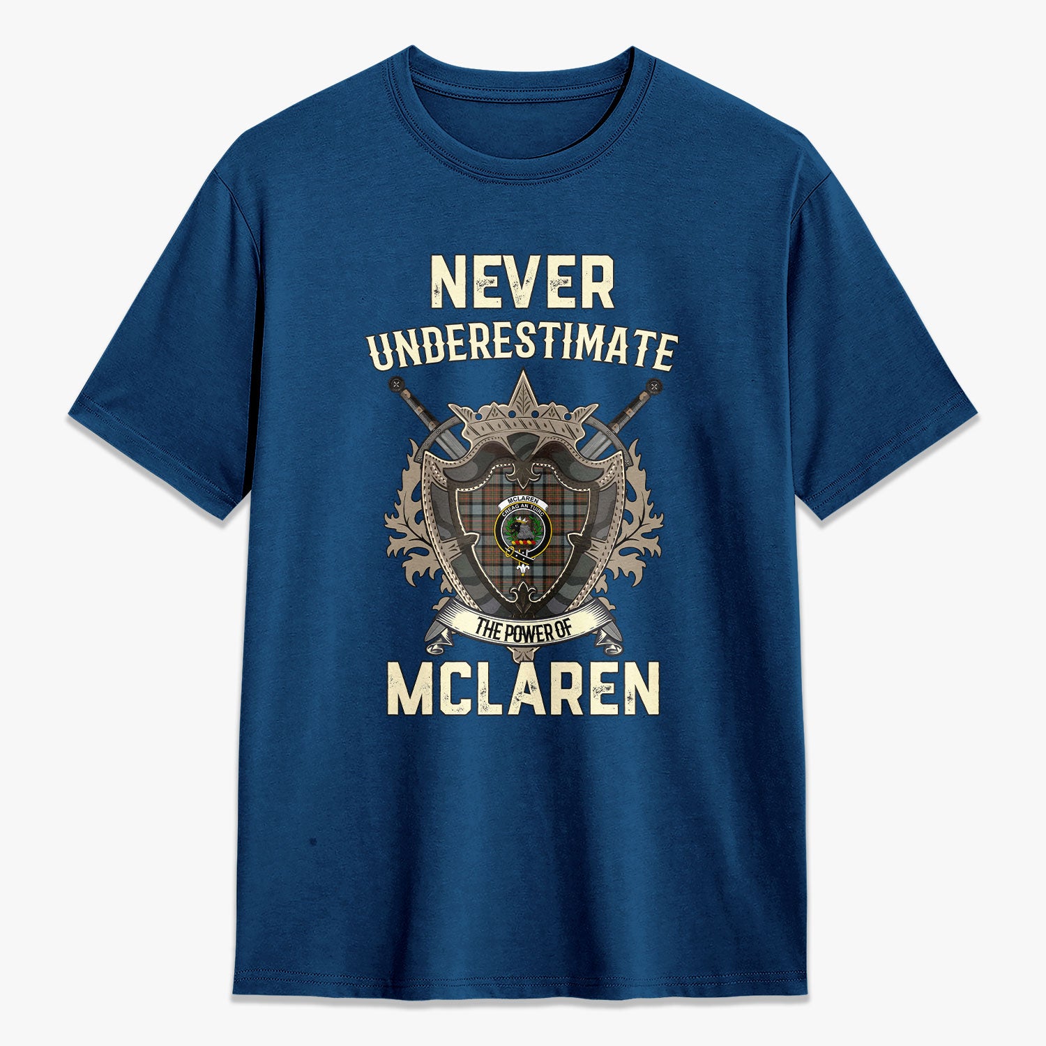 McLaren Weathered Tartan Crest 2D T-shirt - Never Underestimate Style