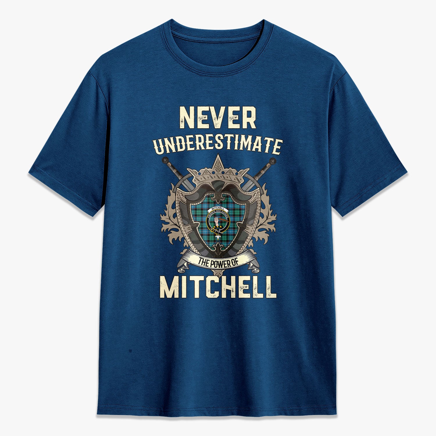 Mitchell Ancient Tartan Crest 2D T-shirt - Never Underestimate Style