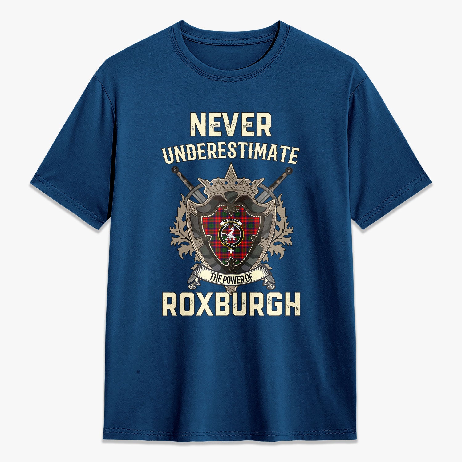 Roxburgh District Tartan Crest 2D T-shirt - Never Underestimate Style