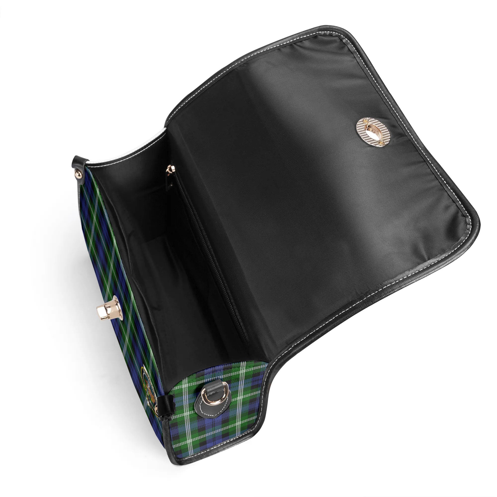 Baillie Modern Tartan Crest Satchel Bag