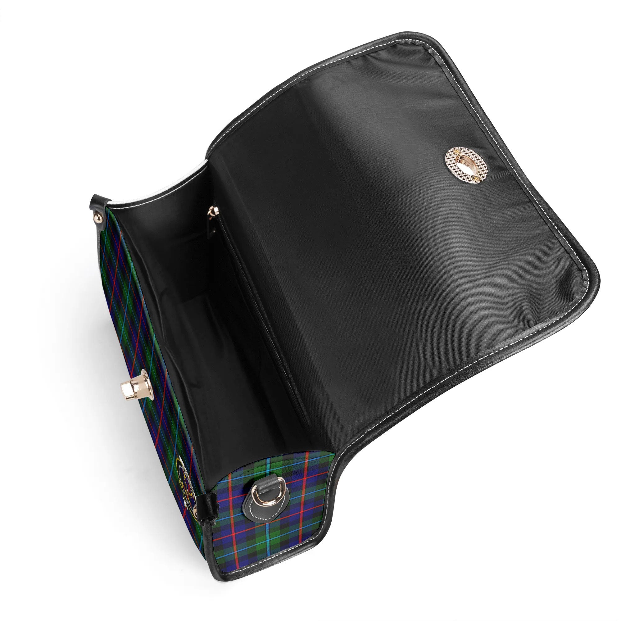 Calder Tartan Crest Satchel Bag