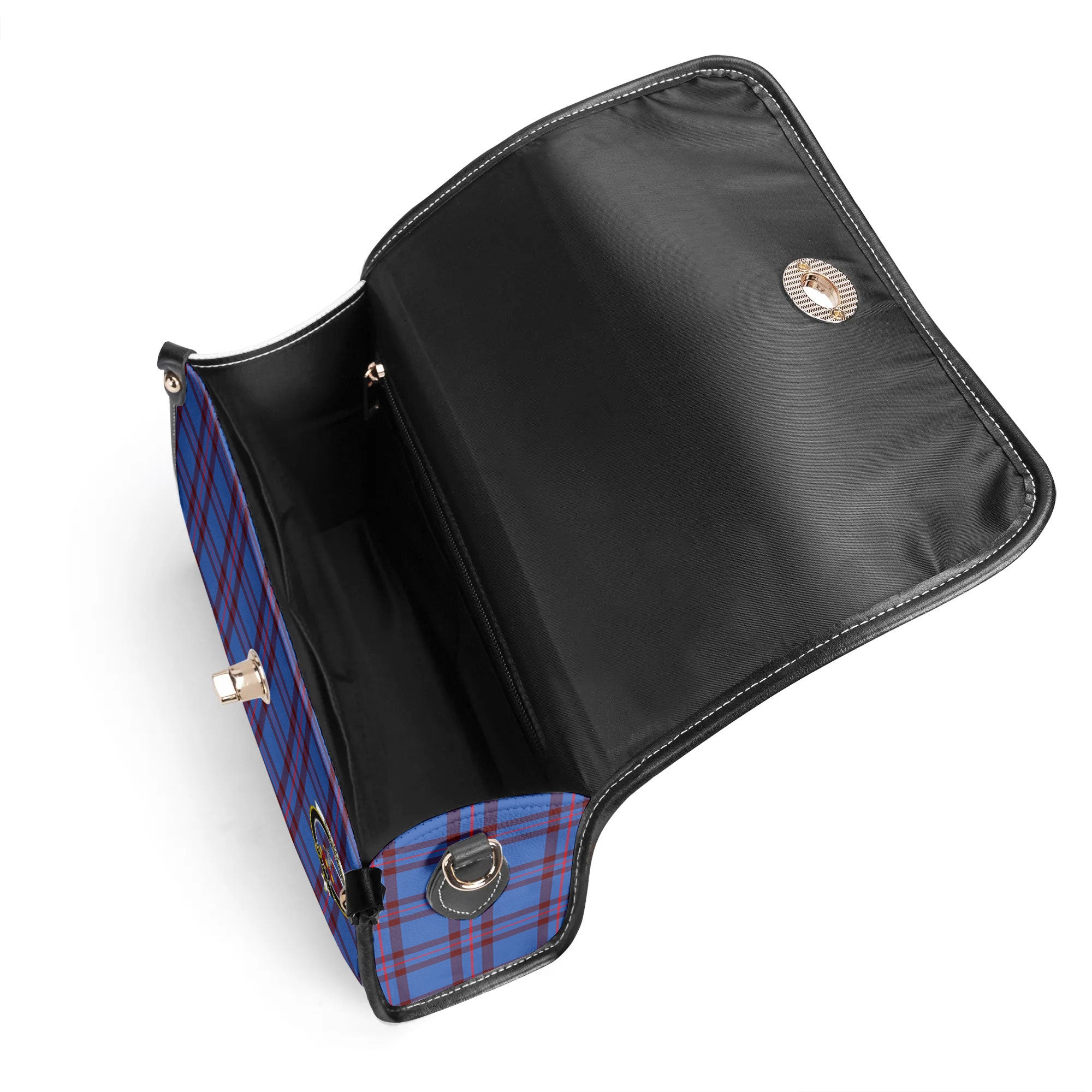 Elliot Modern Tartan Crest Satchel Bag