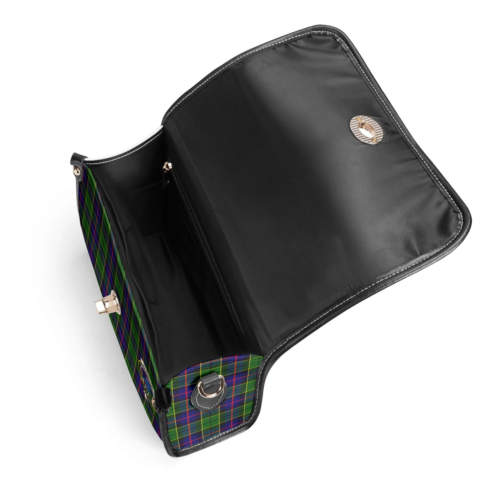 Forsyth Modern Tartan Crest Satchel Bag