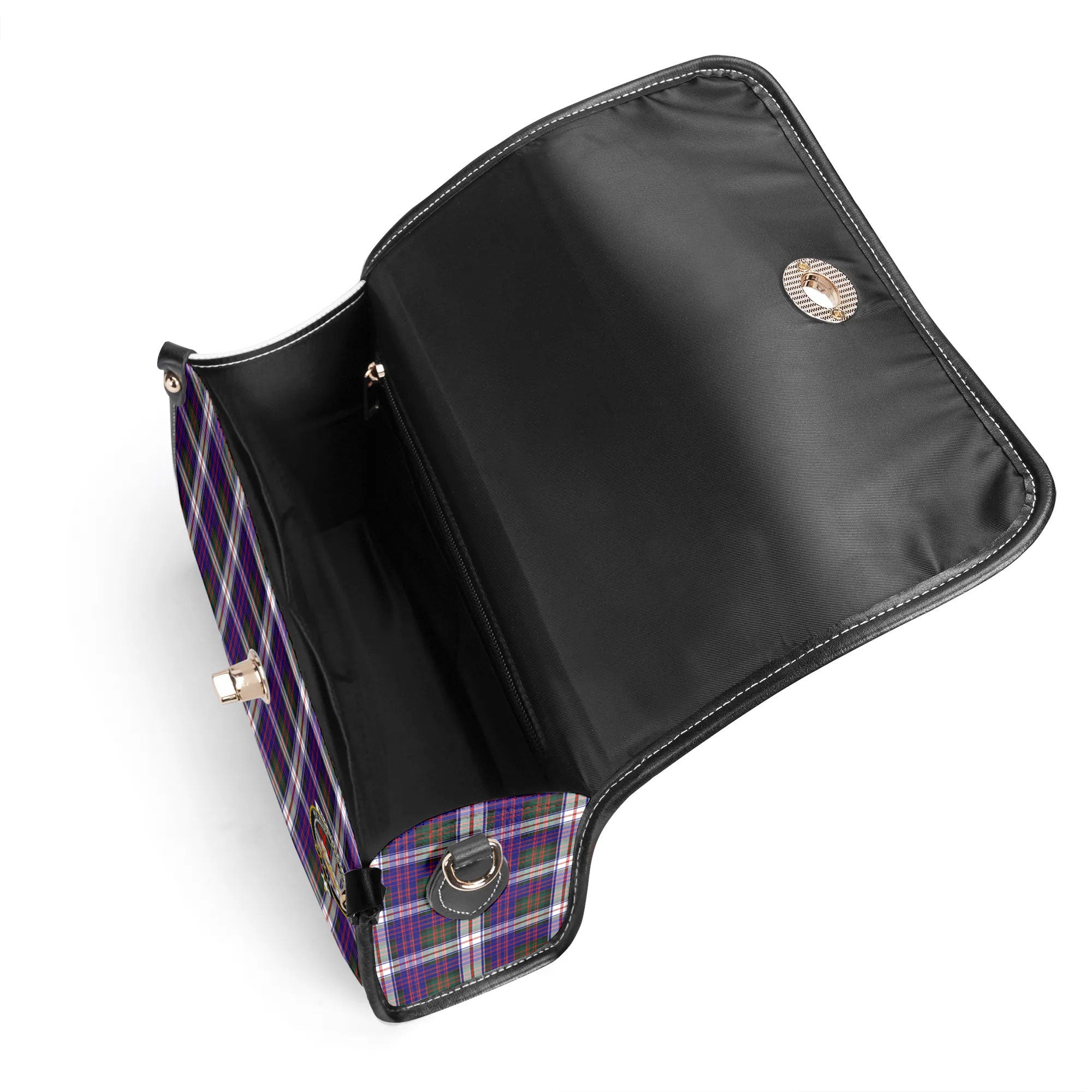 MacDonald Dress Modern Tartan Crest Satchel Bag