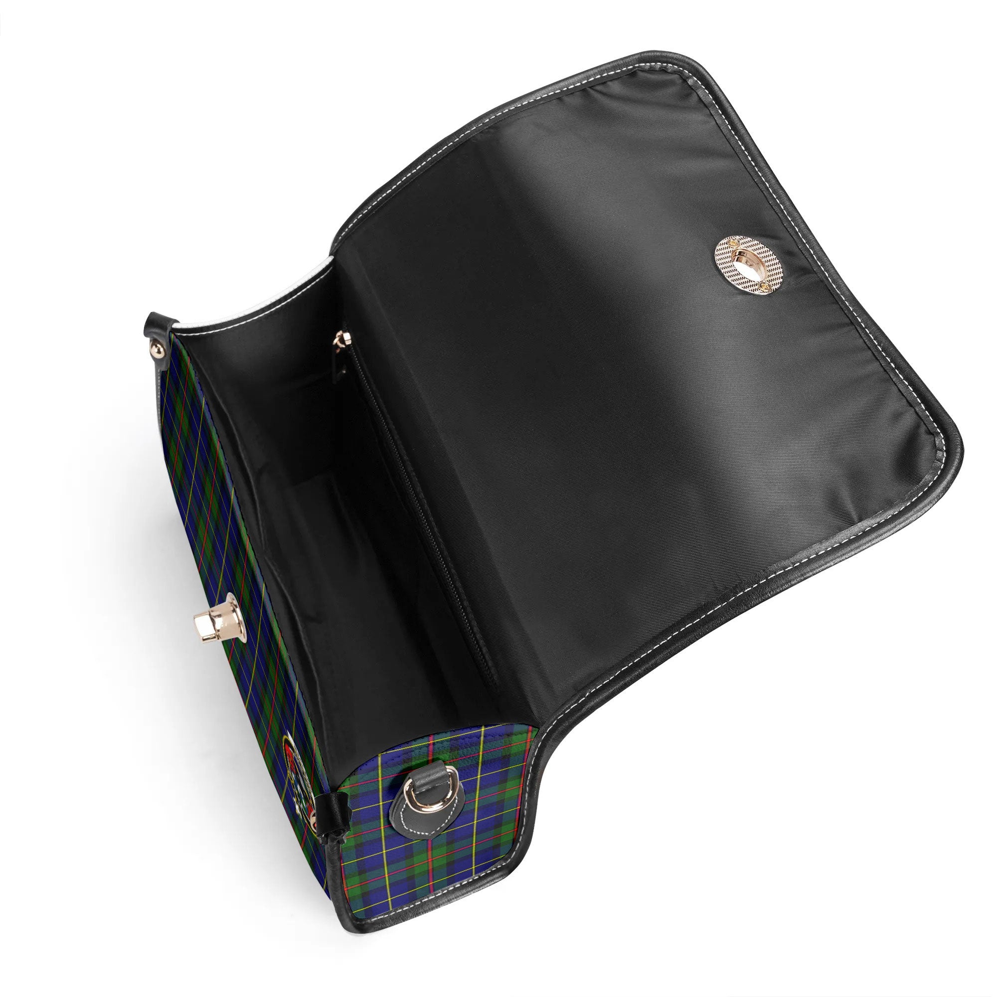MacLeod of Harris Modern Tartan Crest Satchel Bag