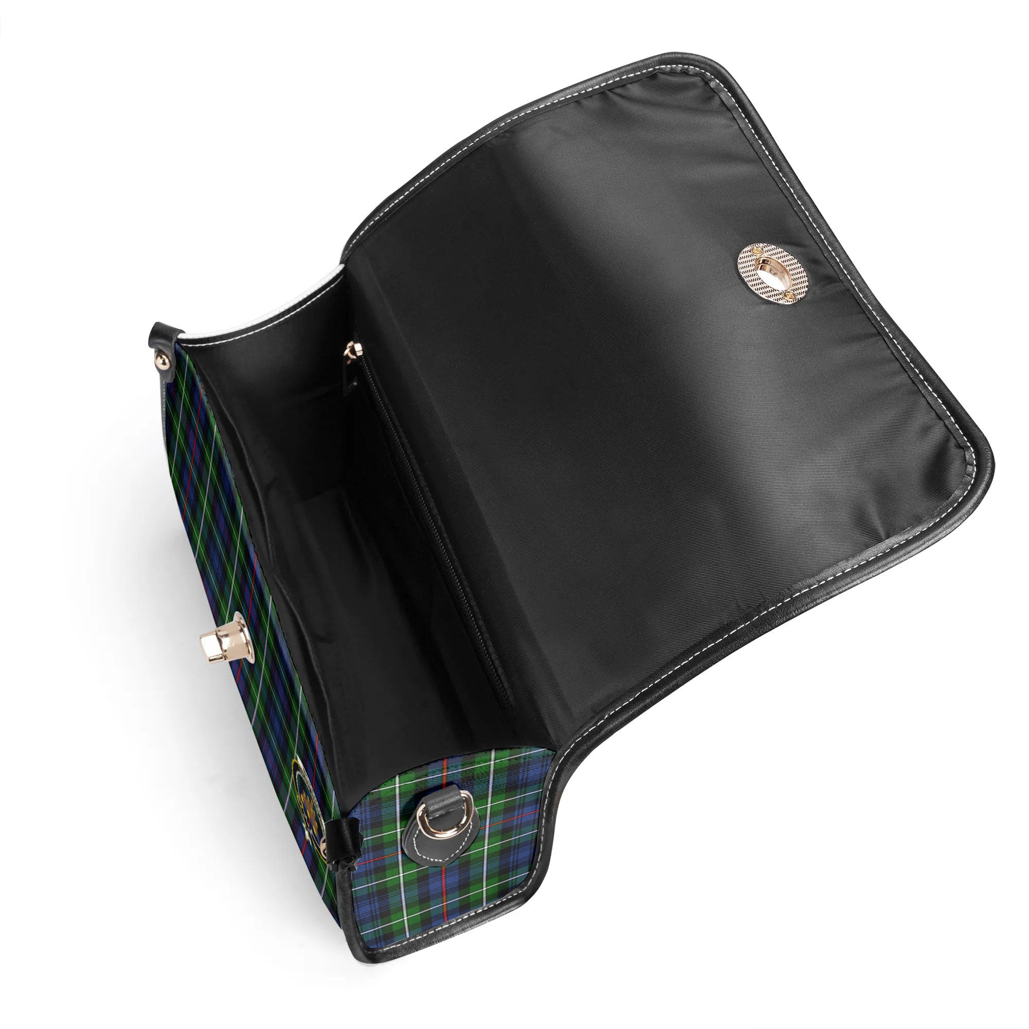 McKenzie Modern Tartan Crest Satchel Bag