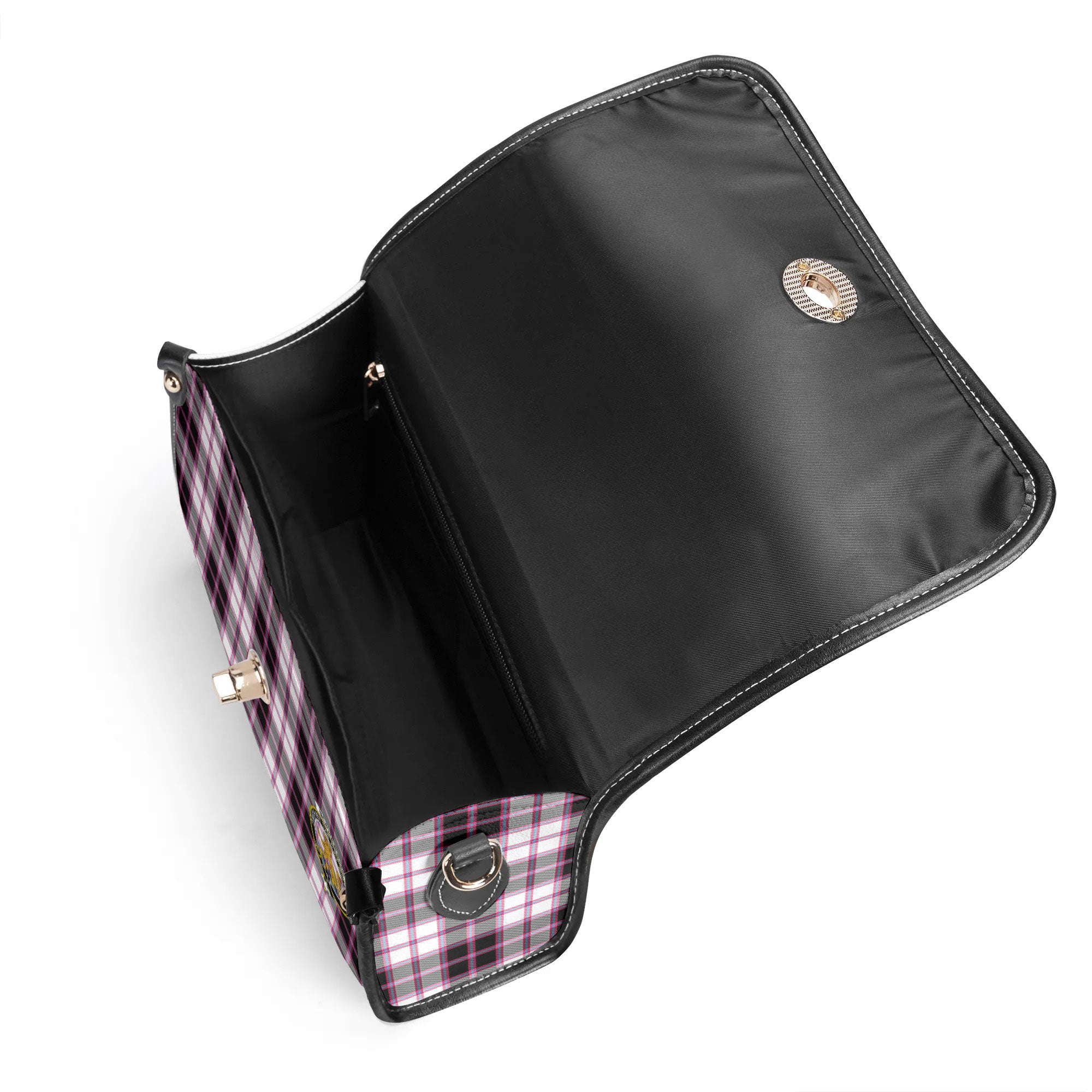 McPherson Hunting Modern Tartan Crest Satchel Bag