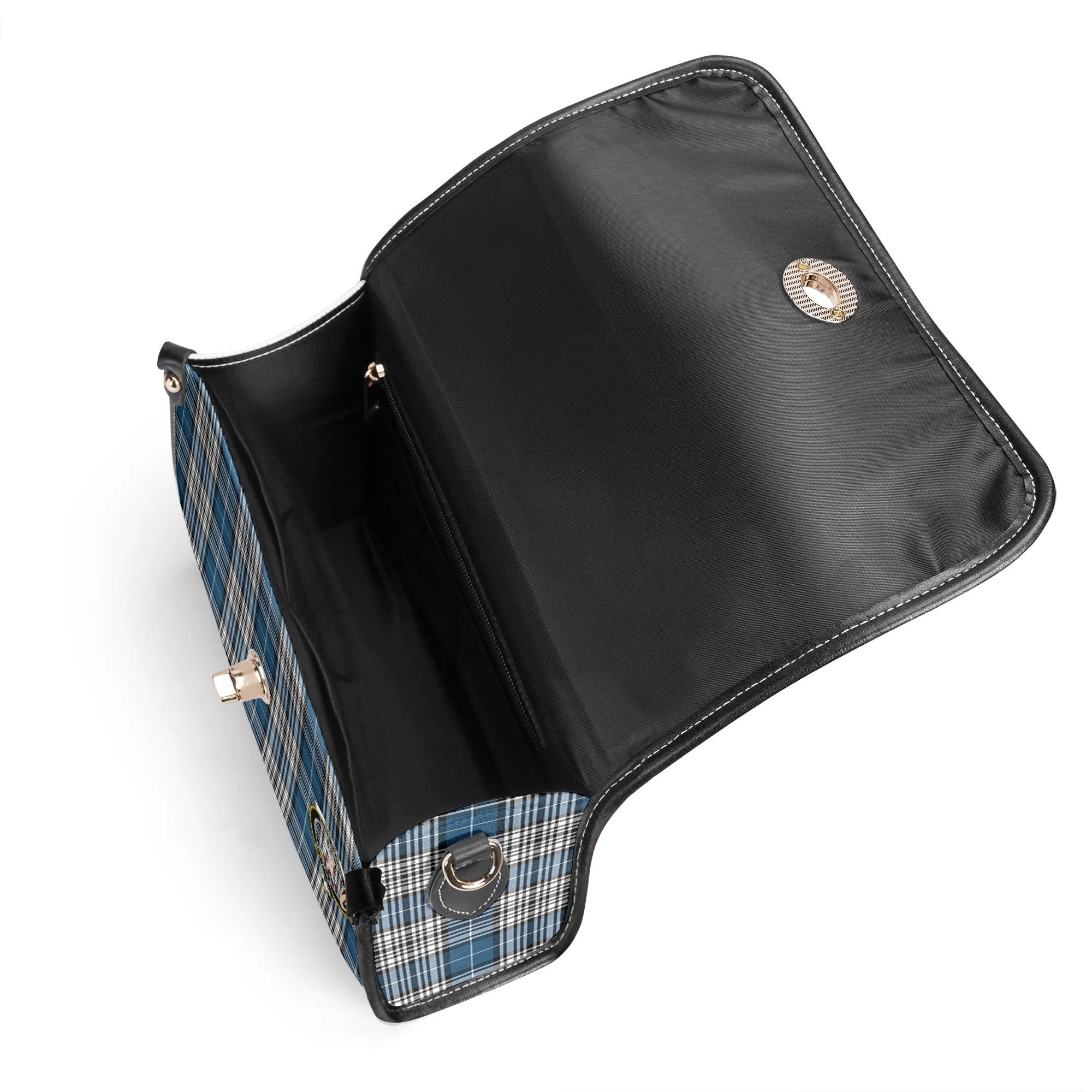 Napier Modern Tartan Crest Satchel Bag