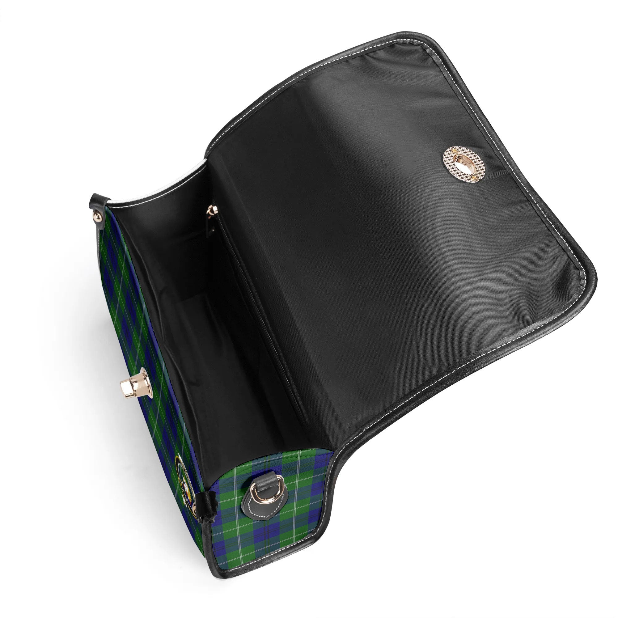 Oliphant Modern Tartan Crest Satchel Bag