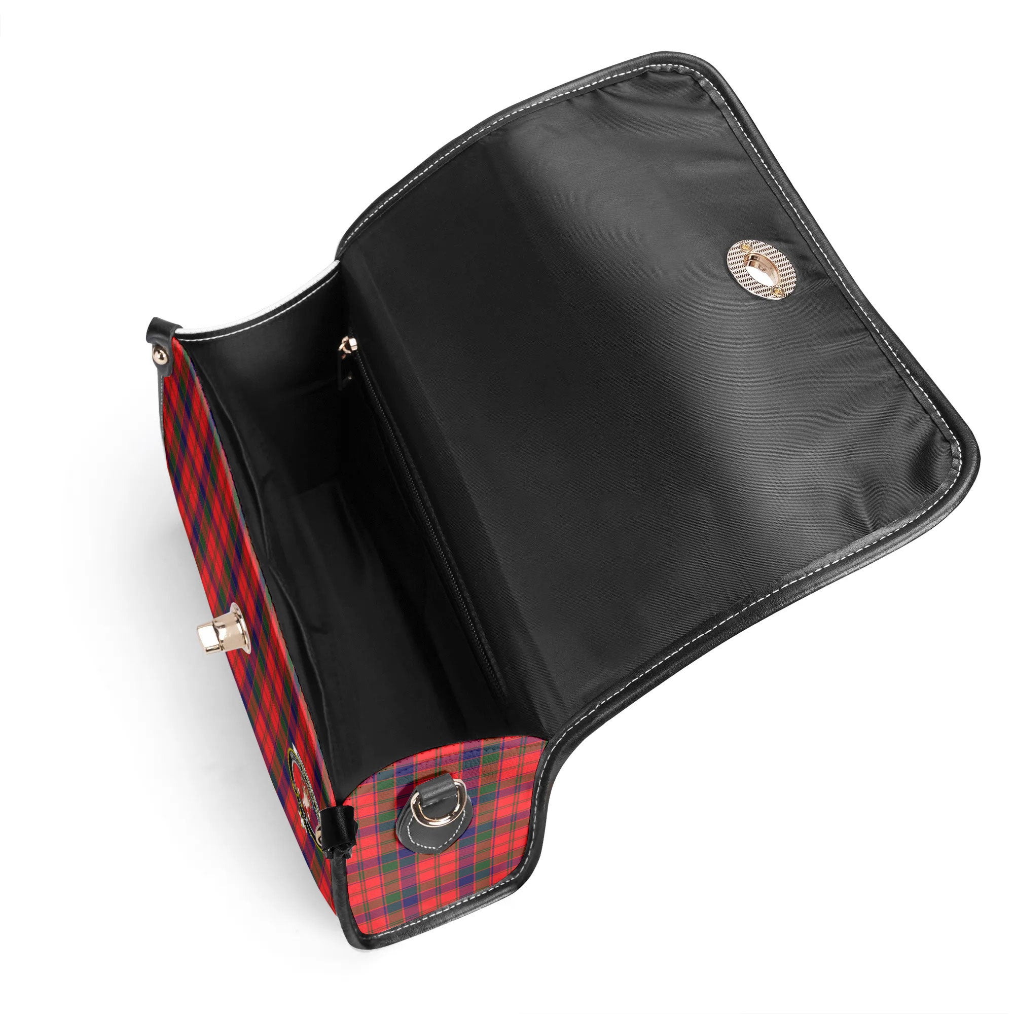 Robertson Modern Tartan Crest Satchel Bag
