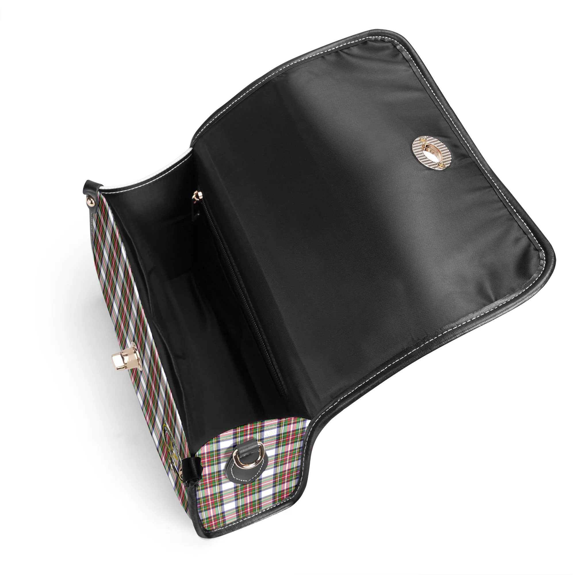 Stewart Dress Modern Tartan Crest Satchel Bag