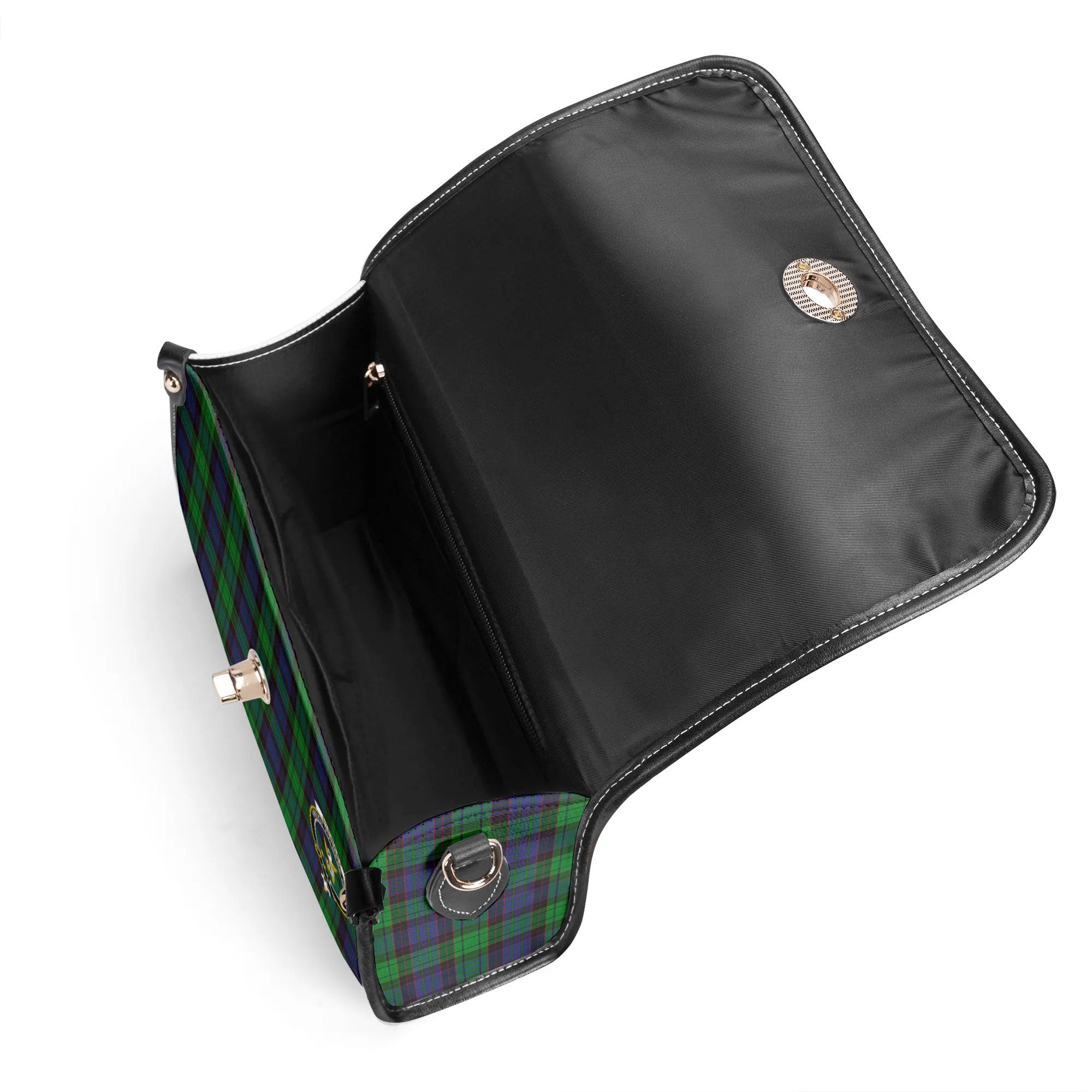 Stewart Old Modern Tartan Crest Satchel Bag