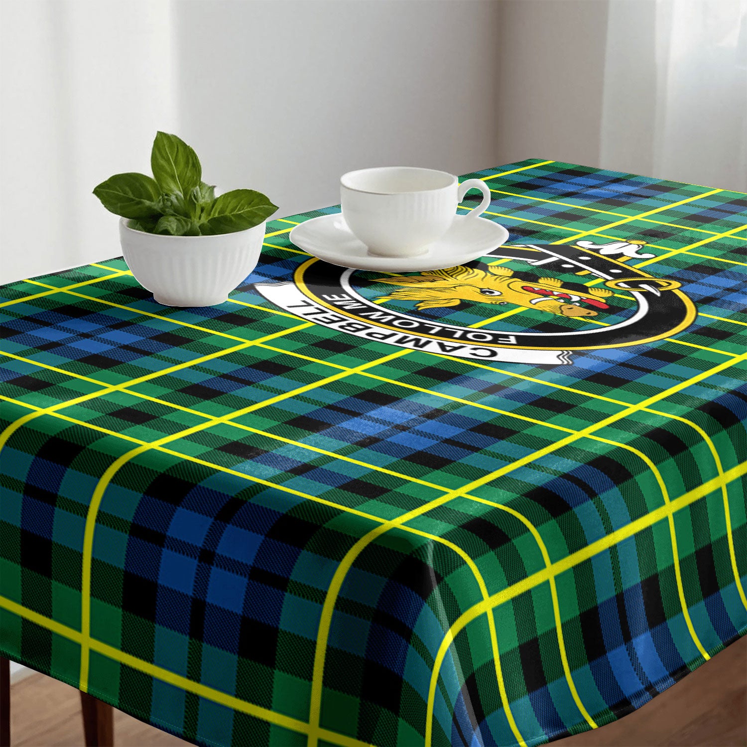 Campbell of Breadalbane Ancient Tartan Crest Tablecloth