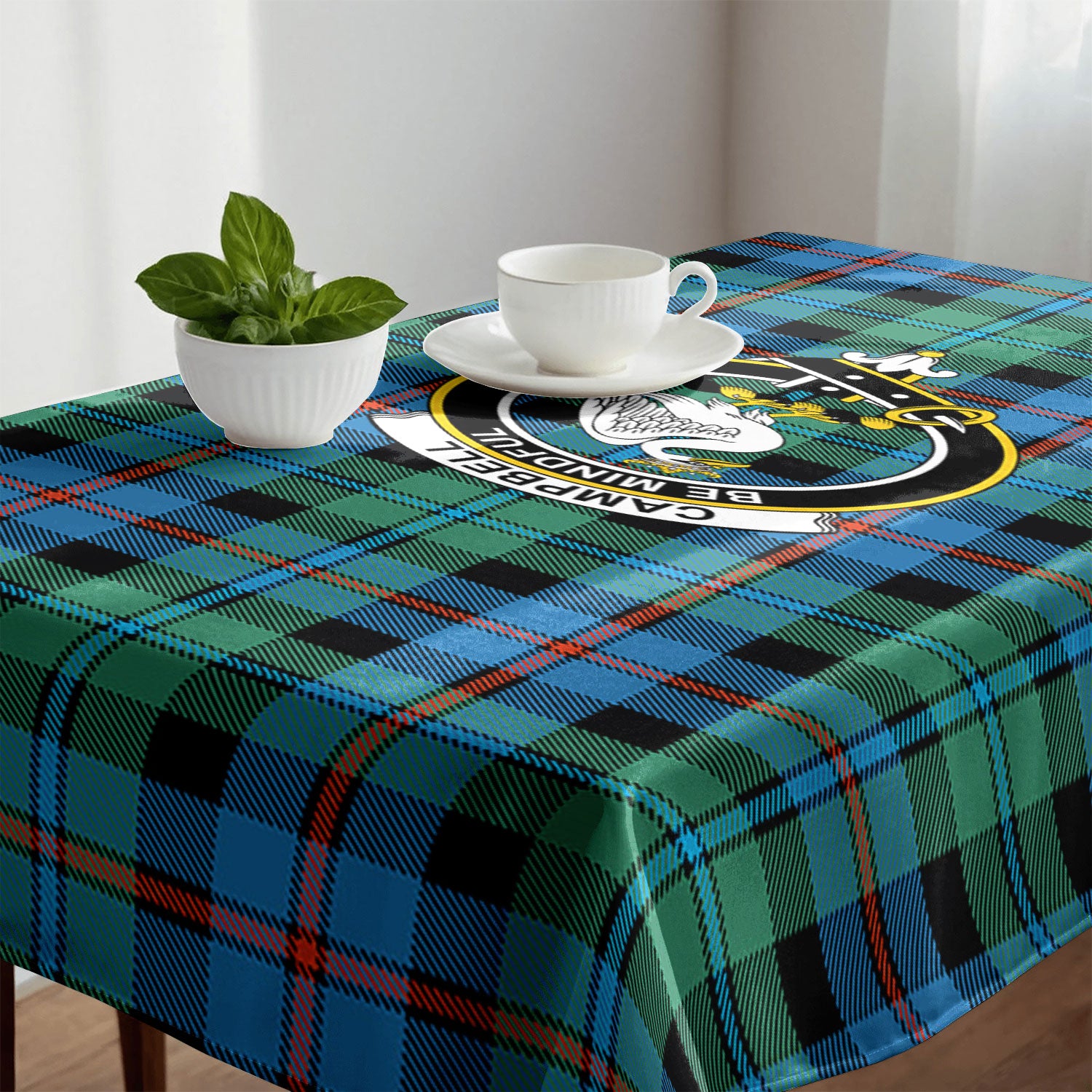 Campbell of Cawdor Ancient Tartan Crest Tablecloth