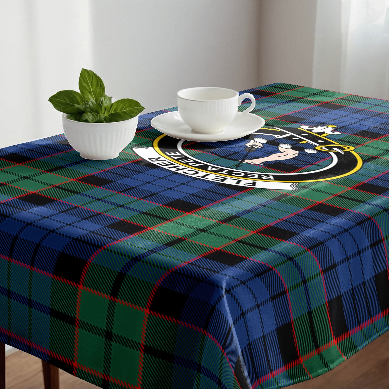 Fletcher Ancient Tartan Crest Tablecloth