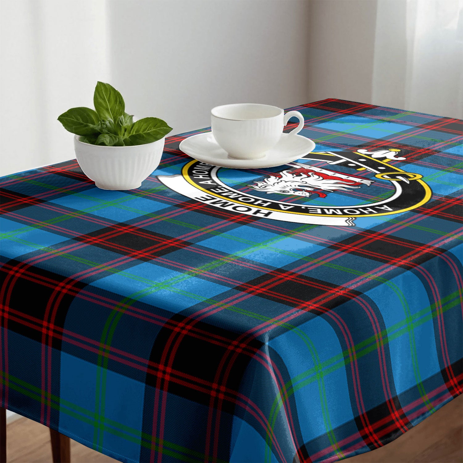 Home Ancient Tartan Crest Tablecloth