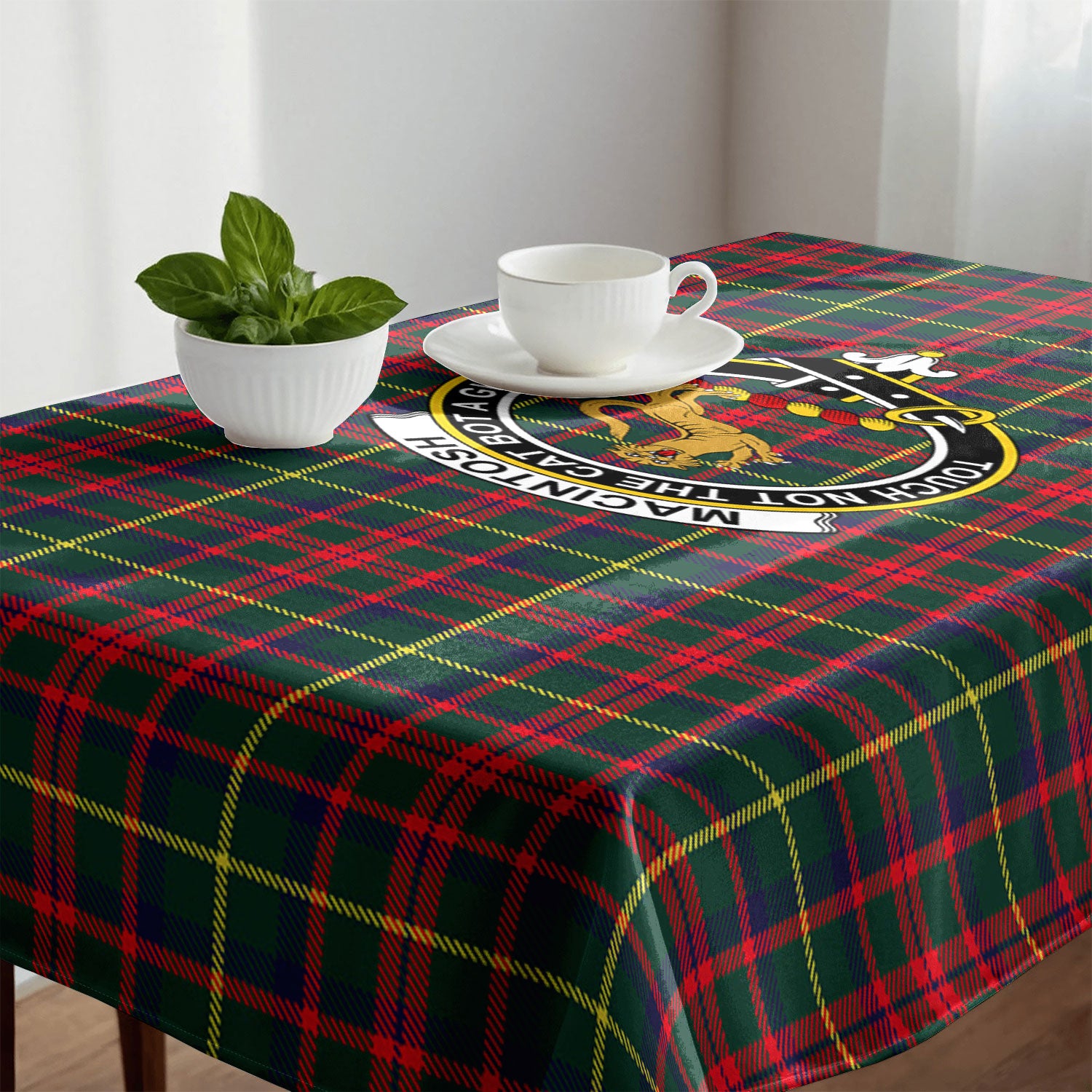 MacIntosh Hunting Modern Tartan Crest Tablecloth